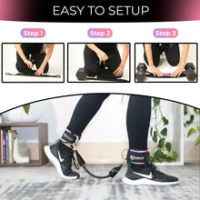 Cargar imagen en el visor de la galería, TASHI FIT Hip Trhust Belt Ankle Straps, Booty Workout Equipment, Hip Thrust Belt for Dumbbells, Ankle Resistance Bands