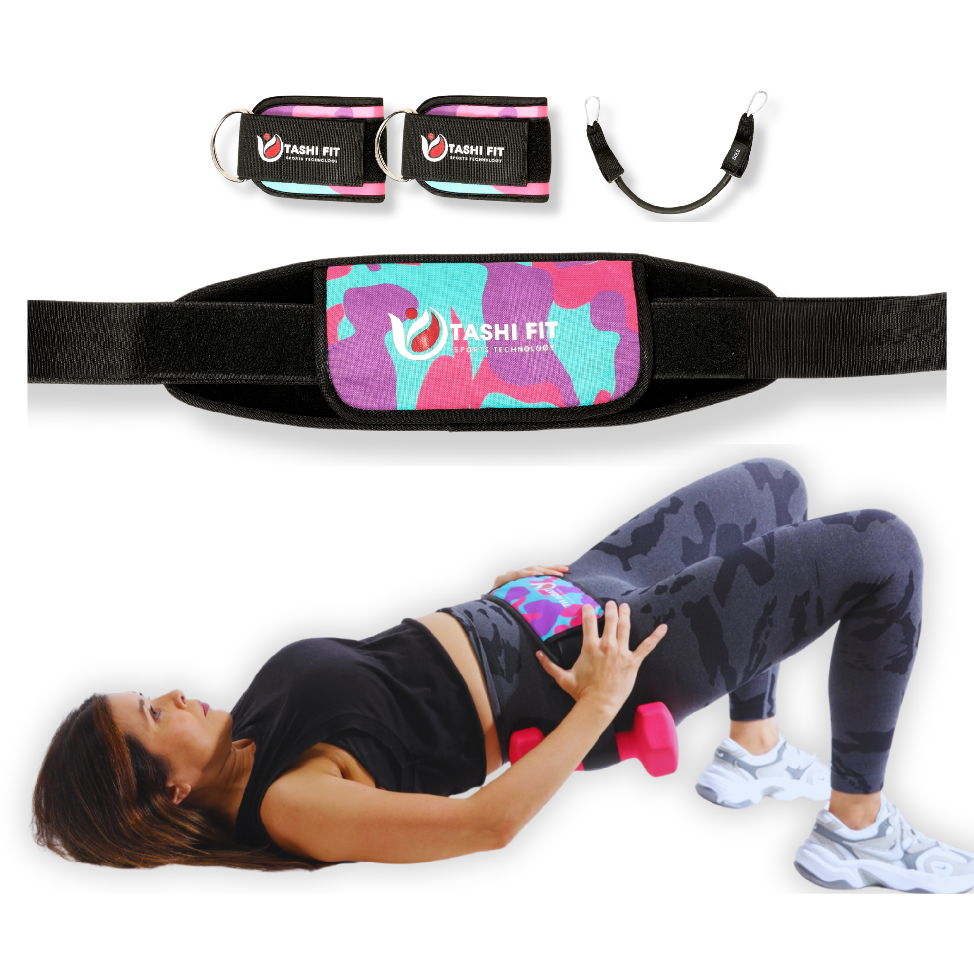 Ankle Straps Build A Booty Bands TASHI FIT Hip Trhust Belt Ankle