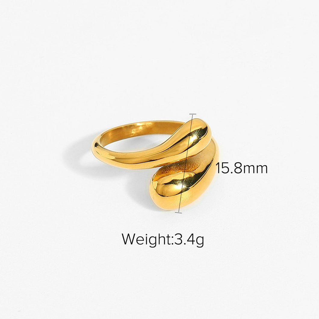 Davazione 18K Gold Stainless Steel Ring Women JDR201355