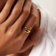 Cargar imagen en el visor de la galería, Davazione 18K Gold Stainless Steel Ring Women JDR201355
