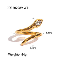 Cargar imagen en el visor de la galería, Davazione 18K Gold Stainless Steel Ring Women JDR202289-WT

