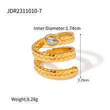 Cargar imagen en el visor de la galería, Davazione 18K Gold Stainless Steel Ring Women JDR2311010-7

