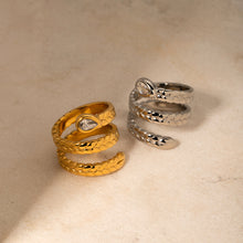 Cargar imagen en el visor de la galería, Davazione 18K Gold Stainless Steel Ring Women JDR2311010-7
