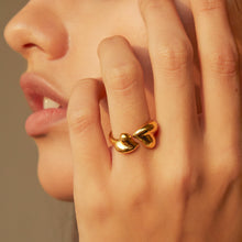 Cargar imagen en el visor de la galería, Davazione 18K Gold Stainless Steel Ring Women JDR2312012
